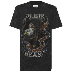 �t�B���b�v�v���C�� �����Y T�V���c �g�b�v�X Rhinestone-embellished cotton t-shirt Black