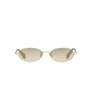 ���x���g�J���@�� ���f�B�[�X �T���O���X���A�C�E�F�A �A�N�Z�T���[ Rimless oval sunglasses Gold