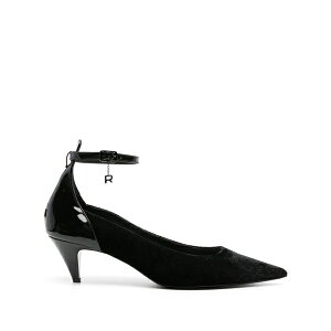 ���V���X ���f�B�[�X �p���v�X �V���[�Y Panelled suede pumps Black