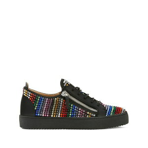 �W���[�b�y�U�m�b�e�B �����Y �X�j�[�J�[ �V���[�Y Frankie strass double-zip low-top sneakers Black