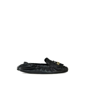 �G���U�x�X�t�����L ���f�B�[�X �T���_�� �V���[�Y Tassel logo nappa leather ballet flats Black