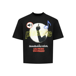 �v���W���[�Y �����Y T�V���c �g�b�v�X Loud music t-shirt Black