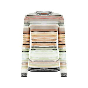 �~�b�\�[�j ���f�B�[�X �j�b�g&�Z�[�^�[ �A�E�^�[ Striped crew-neck sweater Neutrals