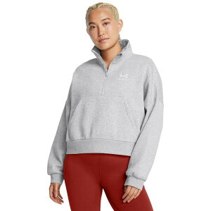 �A���_�[�A�[�}�[ ���f�B�[�X �J�b�g�\�[ �g�b�v�X Icon Fleece Oversized half Zip Top