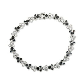 ディズニー レディース ブレスレット・バングル・アンクレット アクセサリー Cubic Zirconia Mickey Mouse Tennis Bracelet in Sterling Silver Black