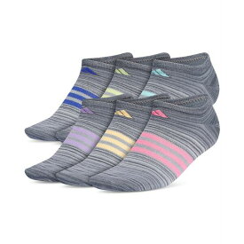 アディダス レディース 靴下 アンダーウェア Women's 6-Pk. Superlite Ombr&eacute; 2.0 No Show Socks Medium Grey