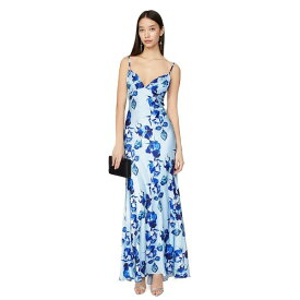 マックダガル レディース ワンピース トップス Women's Floral Print Cami Slip Gown Blue multi