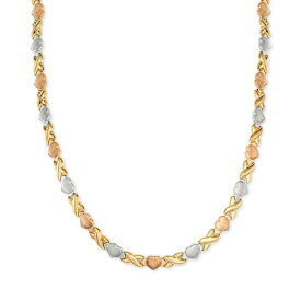 ジャニ ベルニーニ レディース ネックレス・チョーカー・ペンダントトップ アクセサリー Hearts & Kisses 17" Statement Necklace in 18k Tricolor Gold-Plated Sterling Silver, Created for Macy's (Also in Gold Over Silver and Sterling Silver) Tri-Color