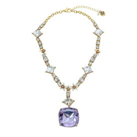 ベッツィジョンソン レディース ネックレス・チョーカー・ペンダントトップ アクセサリー Faux Stone Daisy Gem Pendant Necklace Purple, Gold