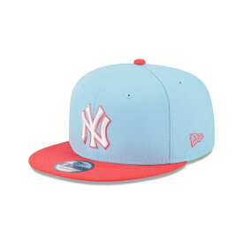 ニューエラ メンズ 帽子 アクセサリー Men's Light Blue and Red New York Yankees Spring Basic Two-Tone 9FIFTY Snapback Hat Light Blue, Red