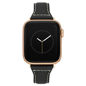 アンクライン レディース 腕時計 アクセサリー Women's Black Premium Leather Band Compatible with 42/44/45/Ultra/Ultra 2 Apple Watch Black