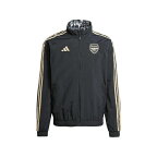 アディダス メンズ ジャケット＆ブルゾン アウター Men's Black Arsenal 2023/24 Reversible Anthem Ian Wright&nbsp;Full-Zip Jacket Black