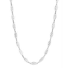2028 レディース ネックレス・チョーカー・ペンダントトップ アクセサリー Silver-Tone Diamond Shaped Link Chain Necklace Gray