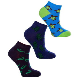 ラブ ソック カンパニー レディース 靴下 アンダーウェア Women's Ankle Bundle 1 W-Cotton Novelty Socks with Seamless Toe, Pack of 3 Multi Color