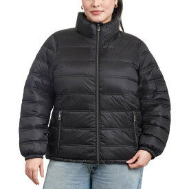 マイケルコース レディース ジャケット＆ブルゾン アウター Women's Plus Size Reversible Shine Down Puffer Coat, Created for Macy's Black/Black