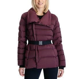 マイケルコース レディース ジャケット＆ブルゾン アウター Women's Stretch Asymmetrical Belted Down Puffer Coat Burgundy