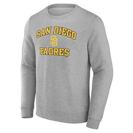 ファナティクス メンズ パーカー・スウェットシャツ アウター San Diego Padres Fanatics Branded Heart & Soul Pullover Sweatshirt Heather Gray