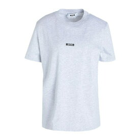 【送料無料】 エムエスジイエム レディース Tシャツ トップス T-shirts Grey
