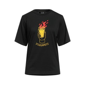 【送料無料】 ディースクエアード レディース Tシャツ トップス T-shirts Black