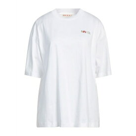 【送料無料】 マルニ レディース Tシャツ トップス T-shirts White