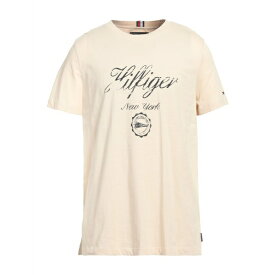 【送料無料】 トミー ヒルフィガー レディース Tシャツ トップス T-shirts Beige
