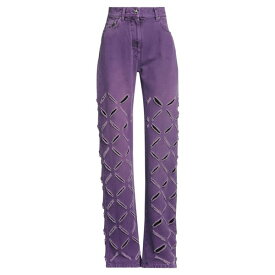 【送料無料】 ヴェルサーチ レディース デニムパンツ ボトムス Jeans Purple