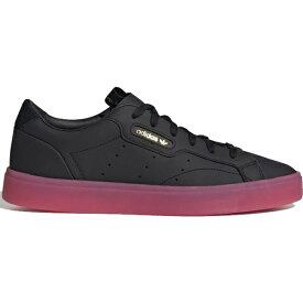 adidas アディダス レディース スニーカー 【adidas Sleek】 サイズ US_7(24cm) Core Black Super Pink (Women's)