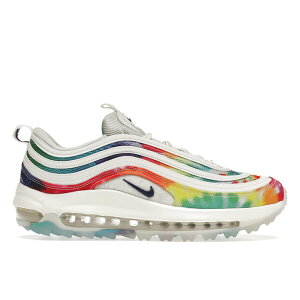 Nike �i�C�L �����Y �X�j�[�J�[ �yNike Air Max 97 Golf Tie Dye�z �T�C�Y US_12.5(30.5cm) Summit White/Lemon Venom-Indigo Fog-Deep Royal Blue