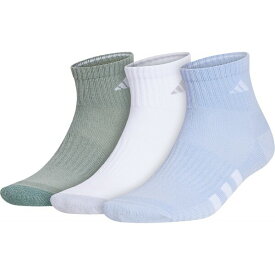 アディダス メンズ 靴下 アンダーウェア adidas Men's Cushioned Color Quarter Socks - 3 Pack Blue/White/Green