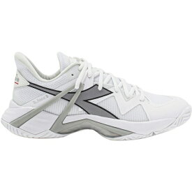 ディアドラ メンズ テニス スポーツ Diodora Men's B.Icon 2 AG Tennis Shoes White/Silver