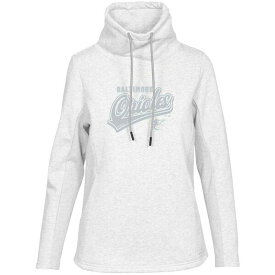 レベルウェア レディース パーカー・スウェットシャツ アウター Baltimore Orioles Levelwear Women's Loop Sweep Pullover Sweatshirt White