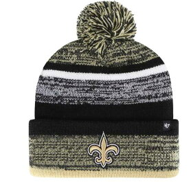 フォーティーセブン メンズ 帽子 アクセサリー New Orleans Saints '47 Northward Cuffed Knit Hat with Pom Black