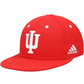 アディダス メンズ 帽子 アクセサリー Indiana Hoosiers adidas OnField Baseball Fitted Hat Crimson