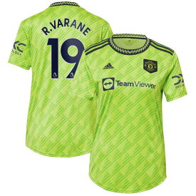 アディダス レディース ユニフォーム トップス Raphael Varane Manchester United adidas Women's 2022/23 Third Replica Player Jersey Neon Green