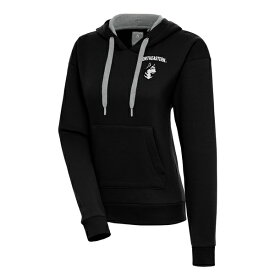 アンティグア レディース パーカー・スウェットシャツ アウター Northeastern Huskies Antigua Women's Victory Pullover Hoodie Black