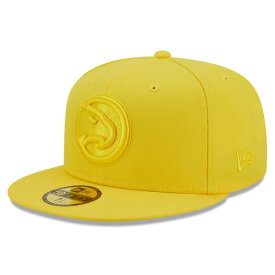 ニューエラ メンズ 帽子 アクセサリー Atlanta Hawks New Era Color Pack 59FIFTY Fitted Hat Yellow