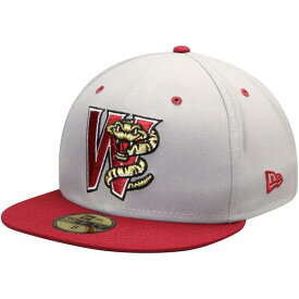 ニューエラ メンズ 帽子 アクセサリー Wisconsin Timber Rattlers New Era Road Authentic Collection OnField 59FIFTY Fitted Hat Gray/Garnet