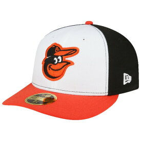 ニューエラ メンズ 帽子 アクセサリー Baltimore Orioles New Era Home Authentic Collection OnField Low Profile 59FIFTY Fitted Hat White/Orange