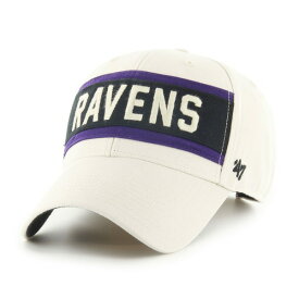 フォーティーセブン メンズ 帽子 アクセサリー Baltimore Ravens '47 Crossroad MVP Adjustable Hat Cream