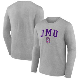 ファナティクス メンズ Tシャツ トップス James Madison Dukes Fanatics Branded Campus Long Sleeve TShirt Gray