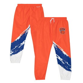 ミッチェル&ネス メンズ カジュアルパンツ ボトムス New York Knicks Mitchell & Ness Paintbrush WarmUp Pants Orange