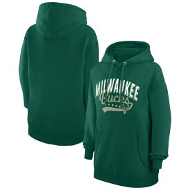 カールバンクス レディース パーカー・スウェットシャツ アウター Milwaukee Bucks G III 4Her by Carl Banks Women's Filigree Logo Pullover Hoodie Hunter Green