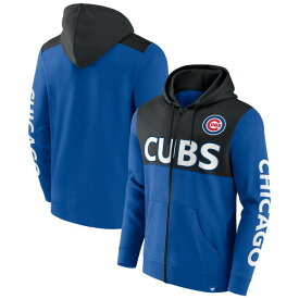 ファナティクス メンズ パーカー・スウェットシャツ アウター Chicago Cubs Fanatics Branded Ace Hoodie FullZip Sweatshirt Royal/Black