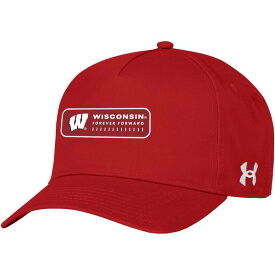 アンダーアーマー メンズ 帽子 アクセサリー Wisconsin Badgers Under Armour 2023 Sideline Adjustable Hat Red