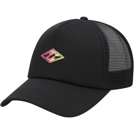 ビラボン メンズ 帽子 アクセサリー Billabong Podium Foam Front Neon Logo Trucker Snapback Hat Black