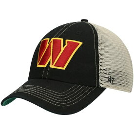 フォーティーセブン メンズ 帽子 アクセサリー Washington Commanders '47 Trawler Clean Up Trucker Snapback Hat Black/Natural