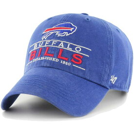 フォーティーセブン メンズ 帽子 アクセサリー Buffalo Bills '47 Vernon Clean Up Adjustable Hat Royal