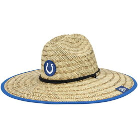 ニューエラ メンズ 帽子 アクセサリー Indianapolis Colts New Era NFL Training Camp Official Straw Lifeguard Hat Natural