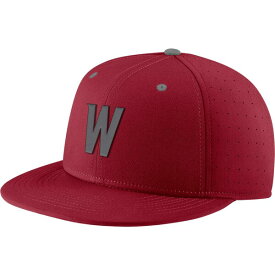 ナイキ メンズ 帽子 アクセサリー Washington State Cougars Nike Aero True Baseball Performance Fitted Hat Crimson