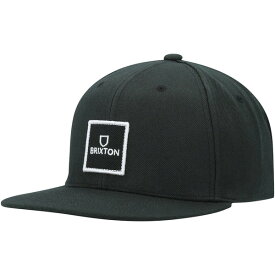 ブリクストン メンズ 帽子 アクセサリー Alpha Square Netplus Snapback Hat Black